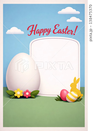 Easter Celebration with Eggs and Bunny Easter Celebration with Eggs and Bunny 138475370