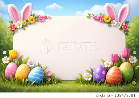 Springtime Easter Celebration Frame Springtime Easter Celebration Frame 138475381