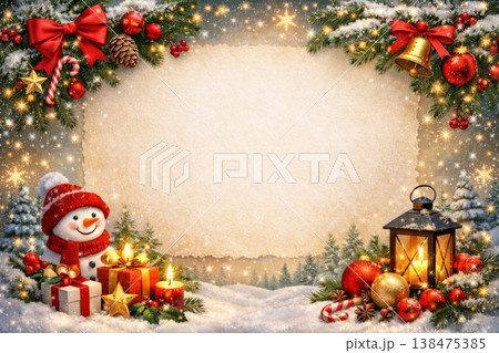 Festive Winter Holiday Scene 138475385