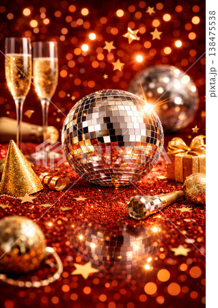 Golden Gala Night With Sparkling Disco Ball 138475538