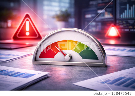 Risk Assessment Dashboard Showing Performance Levels 138475543