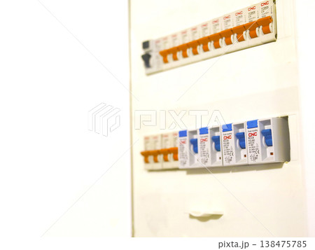 Electrical Distribution Panel with Circuit Breakers 138475785