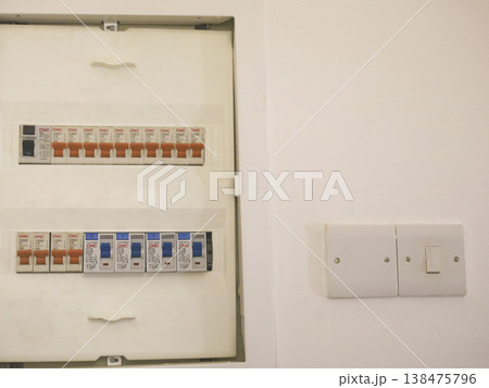 Home Electrical Panel And Wall Switch Setup 138475796