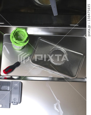 Kitchen Sink Maintenance And Cleaning Tools 138475835