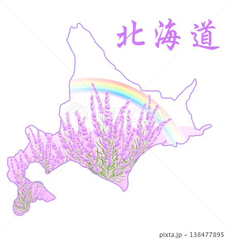 ラベンダーと北海道 138477895