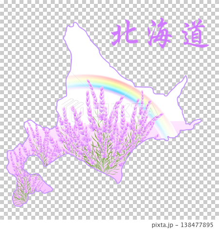 ラベンダーと北海道 138477895