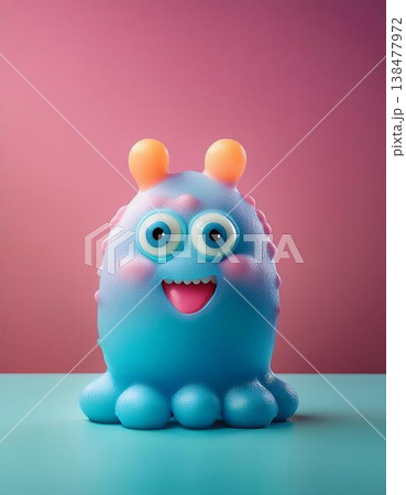 かわいいポップなスライムのようなモンスター 138477972