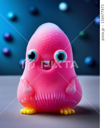 かわいいポップなスライムのようなモンスター 138477973
