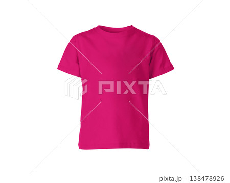 Antique Heliconia Red colour blank fashion tee front mockup template 138478926