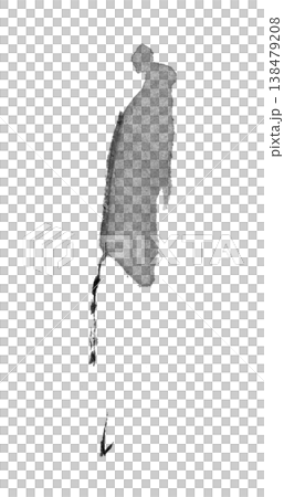 立つ人物の全身像を描いたモノクロの水墨イラスト素材 立つ人物の全身像を描いたモノクロの水墨イラスト素材 138479208