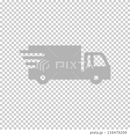 お急ぎ便トラックシンプルアイコン・灰色 138479209
