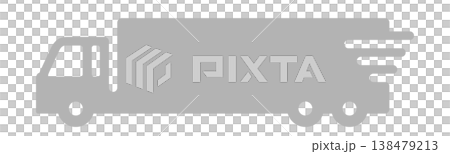 配送スピード強調・トラックアイコン・灰色 138479213