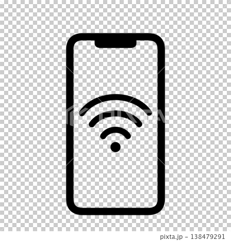 智慧型手機上的 Wi-Fi 連線圖標 智慧型手機上的 Wi-Fi 連線圖標 138479291