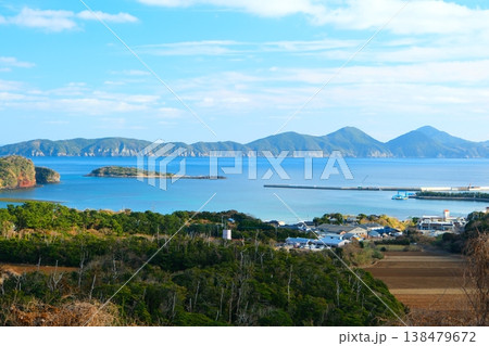 長崎県の五島列島 小値賀島の番岳園地 長崎県の五島列島 小値賀島の番岳園地 138479672