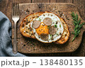 トリュフ添え目玉焼きトースト 138480135