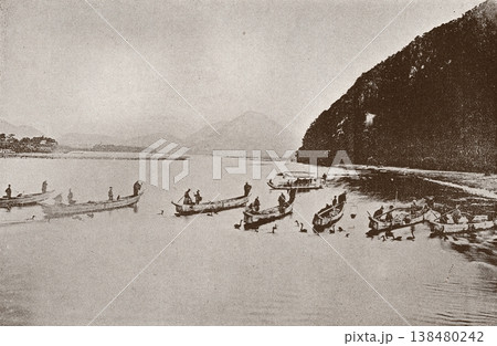 古写真 1894年 岐阜県 長良川の鵜飼い 古写真 1894年 岐阜県 長良川の鵜飼い 138480242