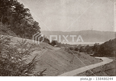古写真　1894年　長野県の諏訪湖 138480244