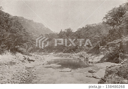 古写真 1894年 長野県の木曽川 古写真 1894年 長野県の木曽川 138480268