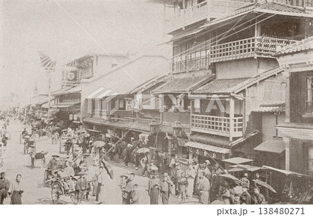 古写真　1894年　大阪の道頓堀 138480271