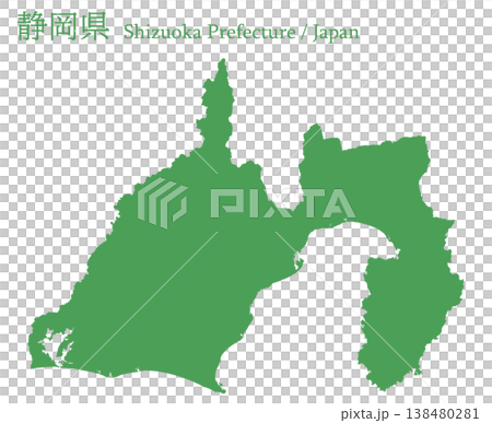 Vector illustration map material for Japan: Shizuoka Prefecture map Vector illustration map material for Japan: Shizuoka Prefecture map 138480281