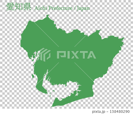 Vector illustration map material for Japan: Aichi Prefecture map 138480290