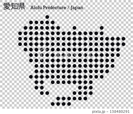 Vector illustration map material for Japan: Aichi Prefecture map 138480291