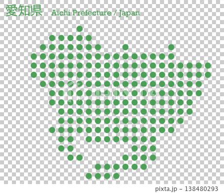 日本のベクターイラスト地図素材：愛知県全体地図 138480293