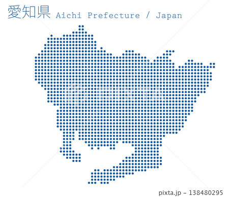 日本のベクターイラスト地図素材：愛知県全体地図 138480295