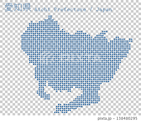 日本のベクターイラスト地図素材：愛知県全体地図 138480295