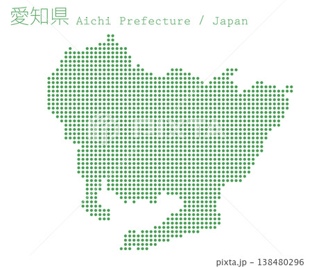 日本のベクターイラスト地図素材：愛知県全体地図 138480296