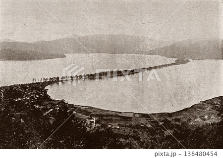 古写真　1894年　京都府宮津市　傘松公園から望む天橋立 138480454