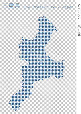 Vector illustration map material for Japan: Map of Mie Prefecture 138480529