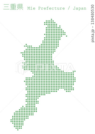 日本のベクターイラスト地図素材：三重県全体地図 138480530