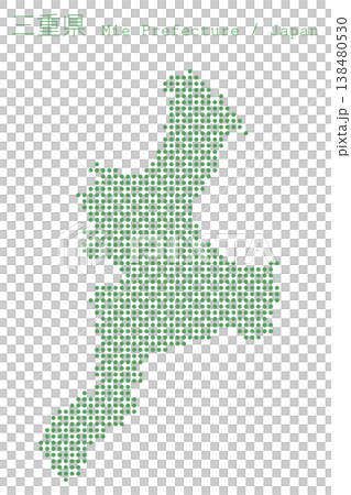日本のベクターイラスト地図素材：三重県全体地図 138480530
