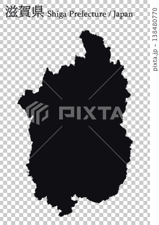 日本のベクターイラスト地図素材：滋賀県全体地図 138480770