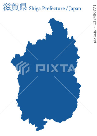 日本のベクターイラスト地図素材：滋賀県全体地図 138480771