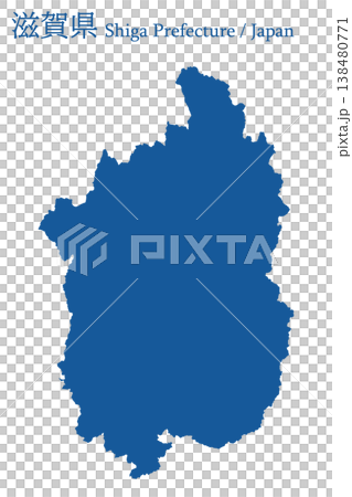 日本のベクターイラスト地図素材：滋賀県全体地図 138480771