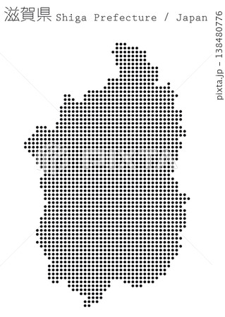 日本のベクターイラスト地図素材:滋賀県全体地図 日本のベクターイラスト地図素材:滋賀県全体地図 138480776