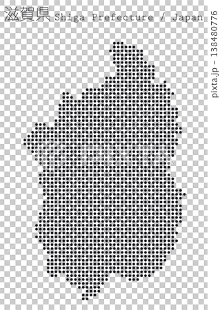 日本のベクターイラスト地図素材:滋賀県全体地図 日本のベクターイラスト地図素材:滋賀県全体地図 138480776