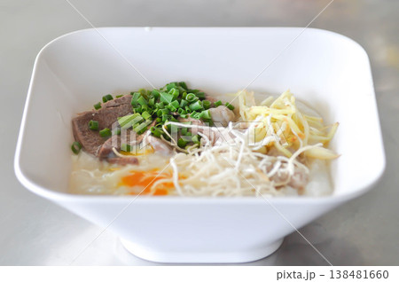 pork congee or rice porridge pork congee or rice porridge 138481660