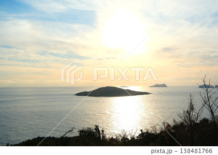 長崎県の五島列島 小値賀島 斑島園地からのサンセット 138481766