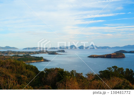 長崎県の五島列島 小値賀島 斑島園地からのサンセット 138481772