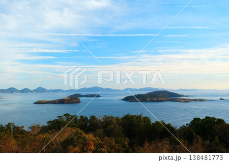 長崎県の五島列島 小値賀島 斑島園地からのサンセット 長崎県の五島列島 小値賀島 斑島園地からのサンセット 138481773