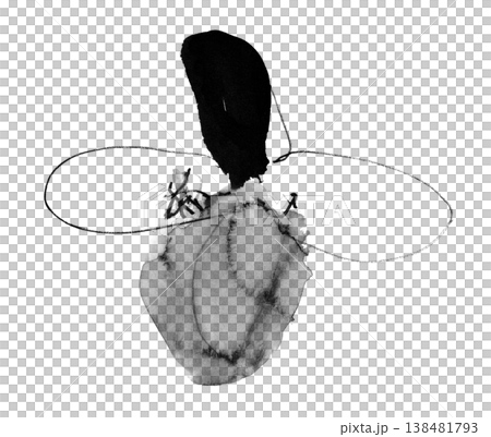 【透明背景】單朵花抽像水墨畫 【透明背景】單朵花抽像水墨畫 138481793