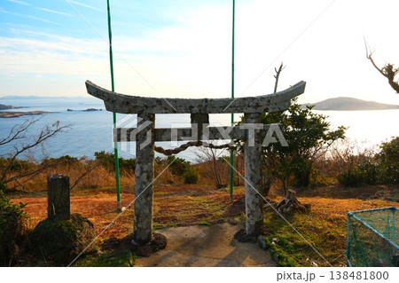 長崎県の五島列島 小値賀島 斑島園地からのサンセット 長崎県の五島列島 小値賀島 斑島園地からのサンセット 138481800