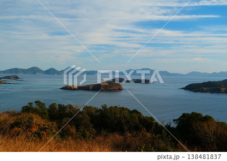 長崎県の五島列島 小値賀島 斑島園地からのサンセット 長崎県の五島列島 小値賀島 斑島園地からのサンセット 138481837