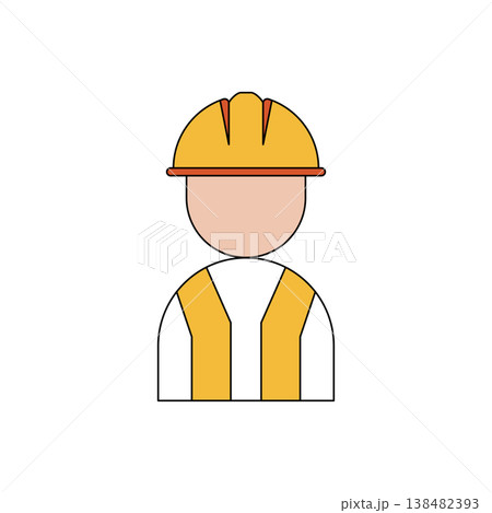 Construction worker icon Construction worker icon 138482393