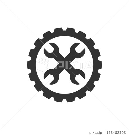 Two wrenches crossed 138482398