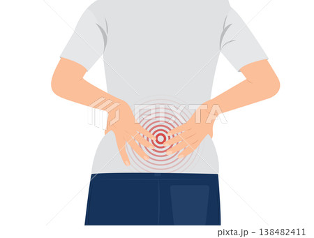 People suffering from waist and back pain isolated white background_Health care and medical concept_stock illustration People suffering from waist and back pain isolated white background_Health care and medical concept_stock illustration 138482411