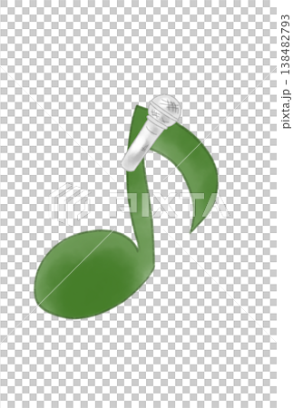 マイクの付いた音符 138482793